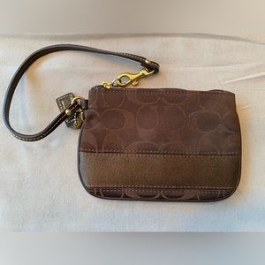 Coach Brown Wristlet